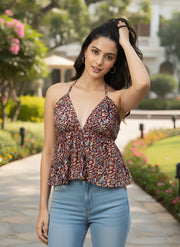 Women Maroon Printed Top