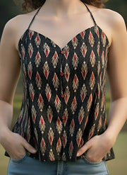 Women Black Printed Top