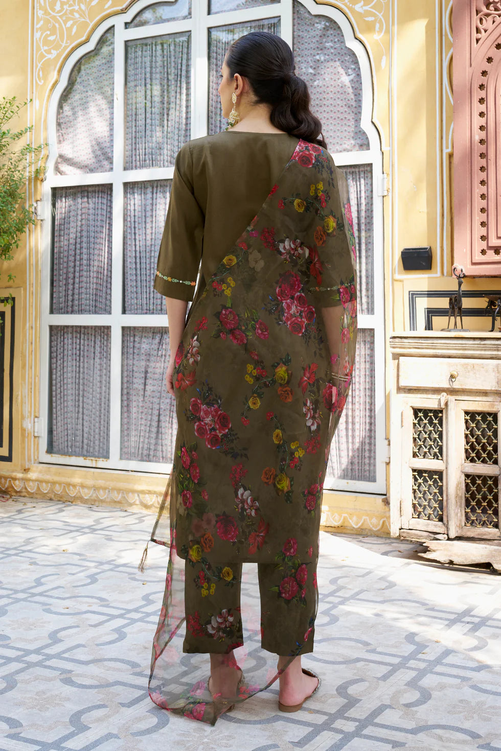 Elira Green Floral Set