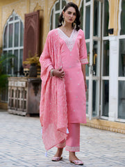 Aarna Embroidered Cotton Silk Kurta Set