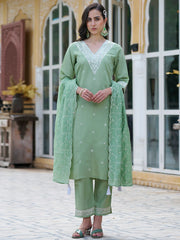 Aarna Embroidered Cotton Silk Kurta Set