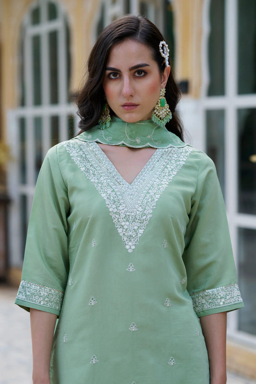 Aarna Embroidered Cotton Silk Kurta Set