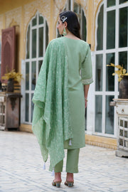 Aarna Embroidered Cotton Silk Kurta Set