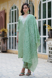 Aarna Embroidered Cotton Silk Kurta Set