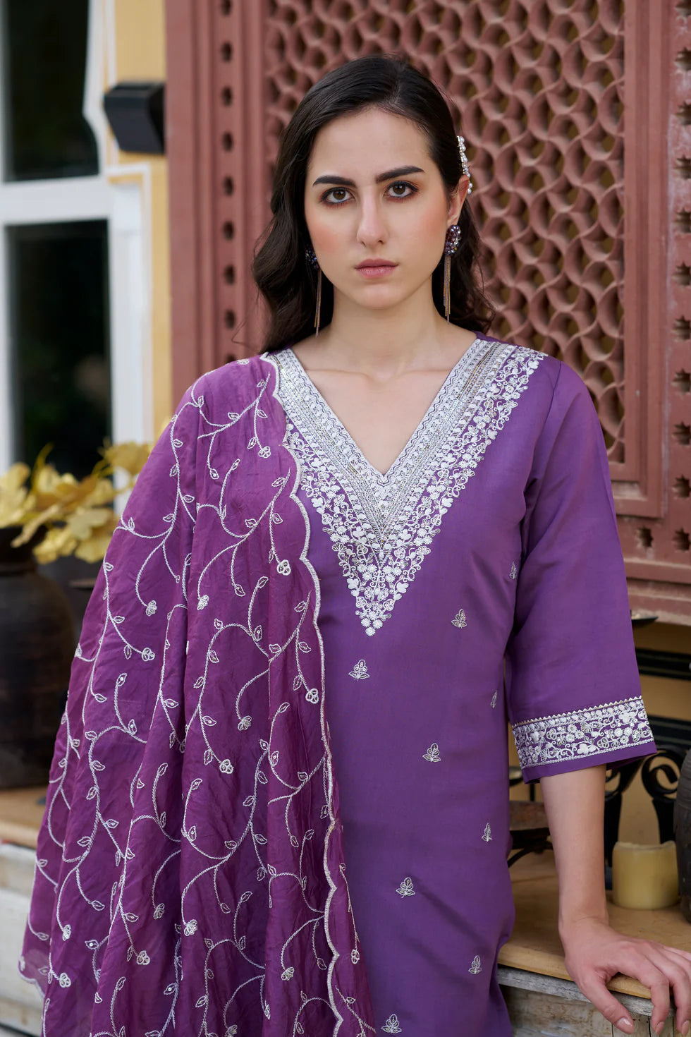 Aarna Embroidered Cotton Silk Kurta Set