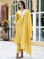Aarna Embroidered Cotton Silk Kurta Set