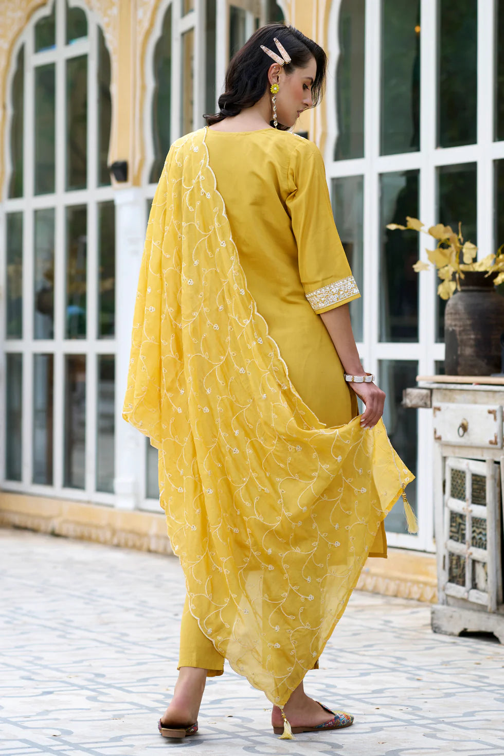 Aarna Embroidered Cotton Silk Kurta Set