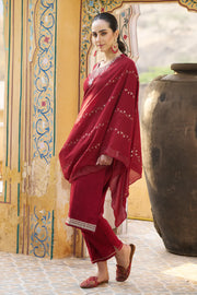 Zivara Embroidered Viscose Rayon Kurta Set