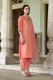 Zariya Embroidered Viscose Rayon Kurta Set