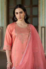 Zariya Embroidered Viscose Rayon Kurta Set