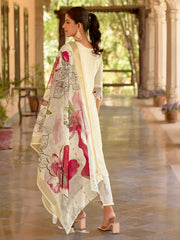 Gulrukh Ivory Floral Kurta Set