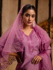 Ira Mauve Festive Kurta Set