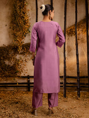 Ira Mauve Festive Kurta Set