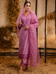 Ira Mauve Festive Kurta Set