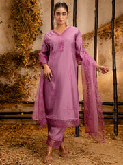 Ira Mauve Festive Kurta Set
