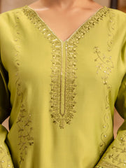 Ira Olive Festive Kurta Set