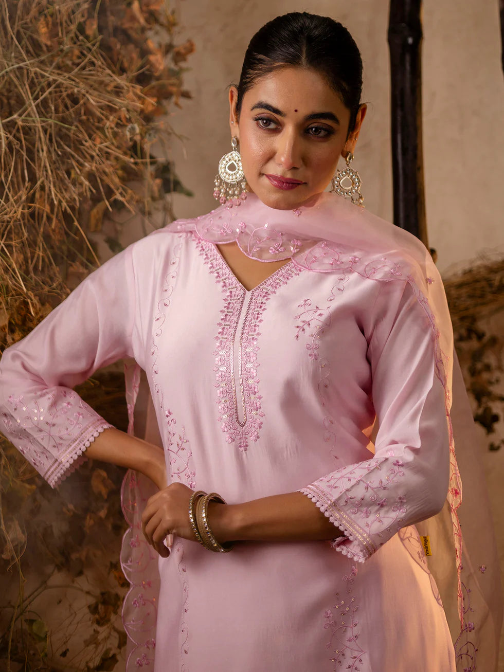 Ira Blush Festive Kurta Set