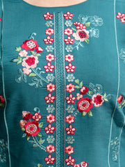 Ira Embroidered Silk Kurta Set