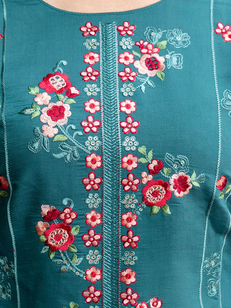Ira Embroidered Silk Kurta Set