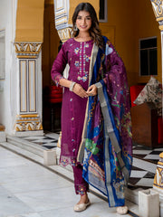 Ira Floral Silk Kurta Set
