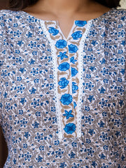 Noor Azure Kurta Set