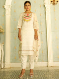 Noor Off-White Embroidered Kurta Set