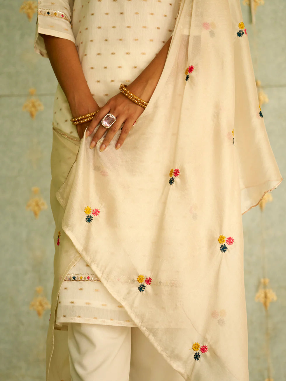 Floral Embroidered Kurta Set