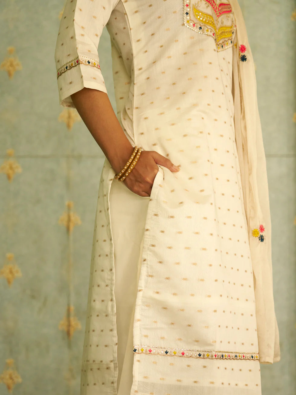 Floral Embroidered Kurta Set
