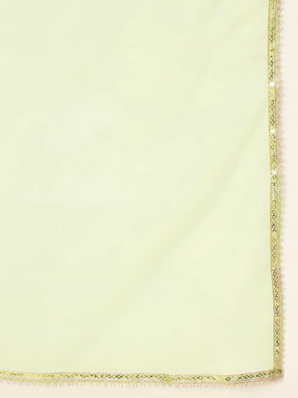 Sharini Women's Pista Green Embroidered Yoke Design Straight Kurta Pant Set with Ombre Dupatta