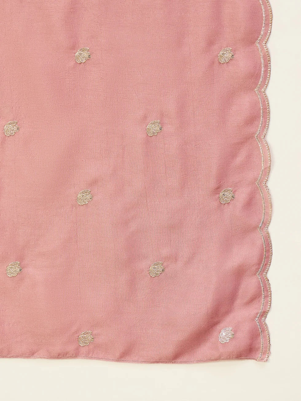 Padma Women's Mauve Pink Embroidered Yoke Design Flared Kurta Set