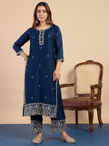 Women’s Vichitraa Silk Kurta Pant Set with Vichitraa Silk Dupatta