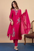 Aisha Embroidered Silk Blend Kurta Set