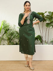 Emerald Bloom Kurti