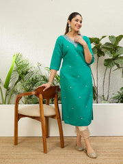 Turquoise Sparkle Kurti