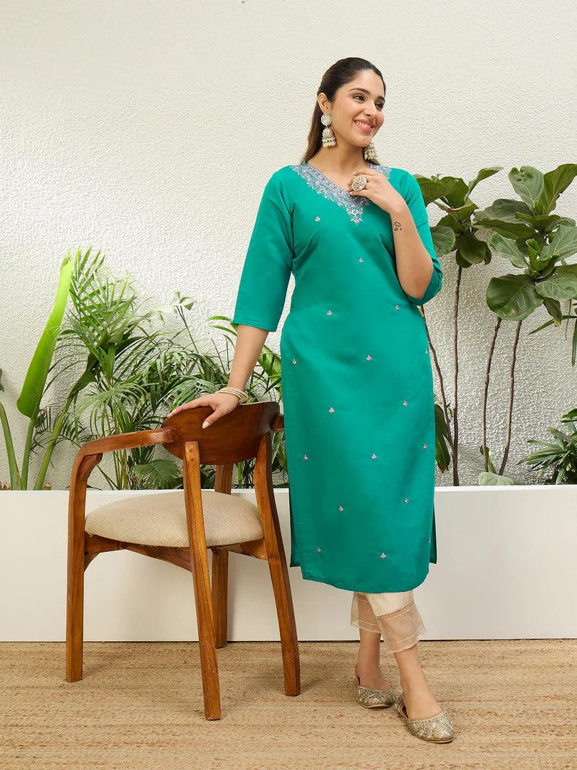Turquoise Sparkle Kurti