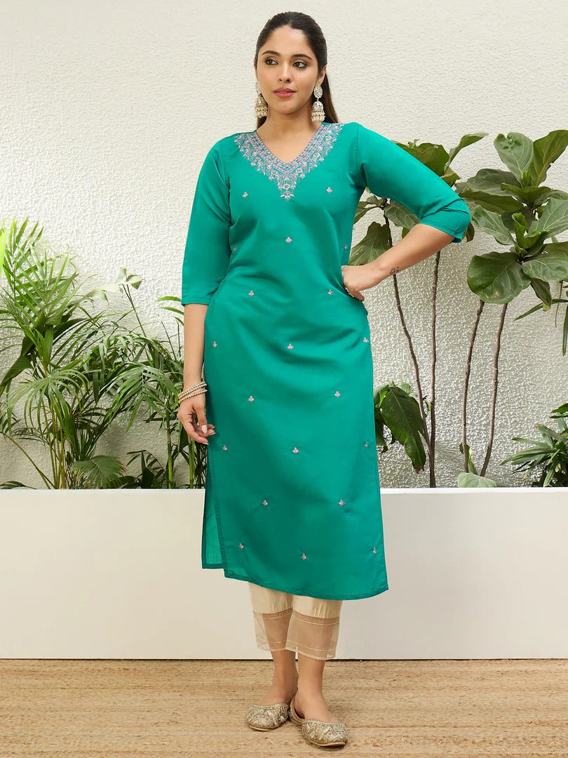 Turquoise Sparkle Kurti