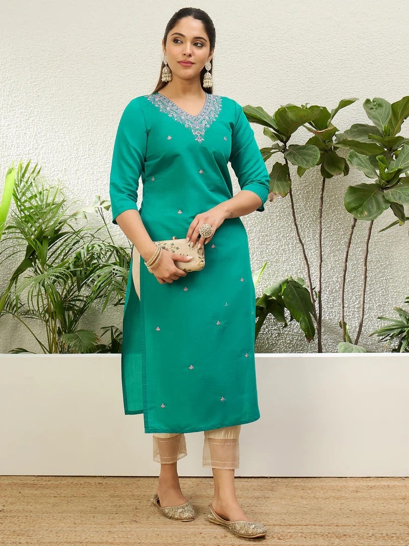 Turquoise Sparkle Kurti