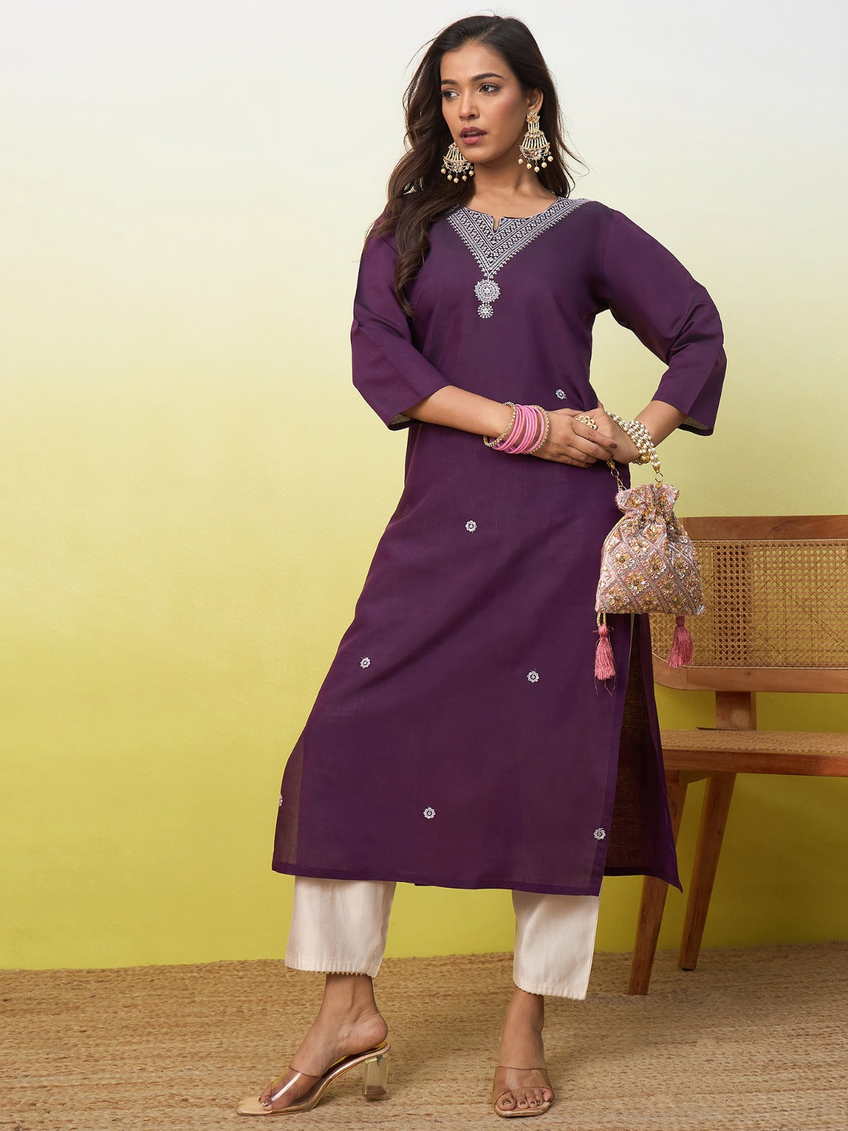 Royal Plum Kurti