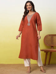 Rust Regal Kurti