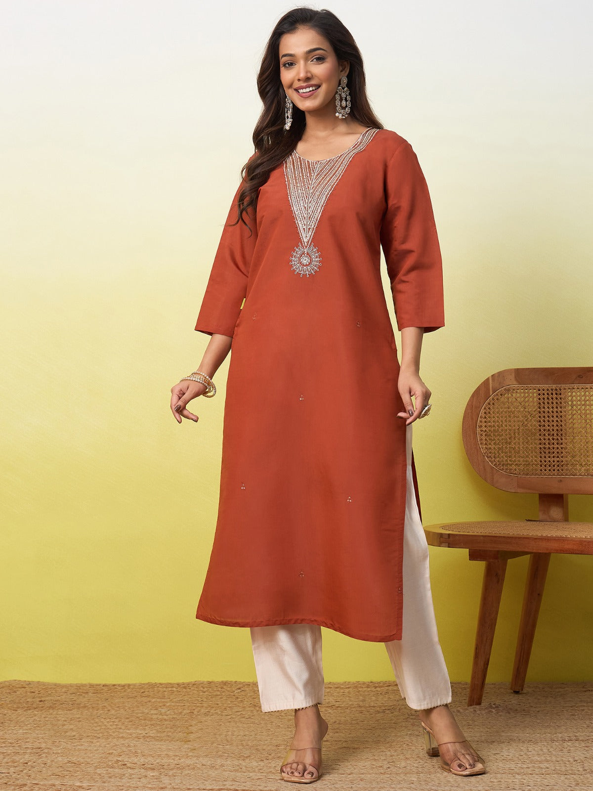 Rust Regal Kurti