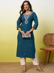 Teal Elegance Kurti