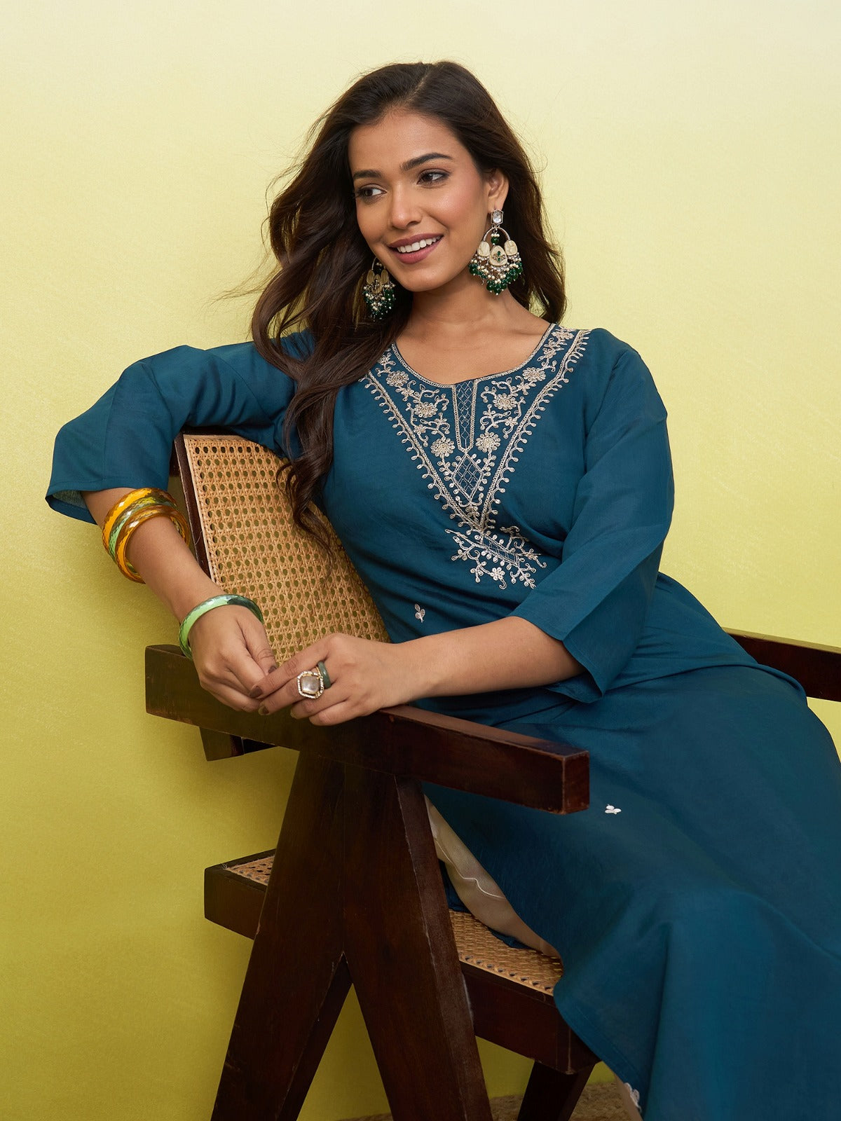 Teal Elegance Kurti