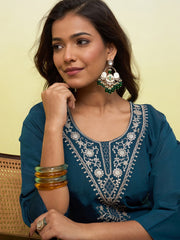 Teal Elegance Kurti