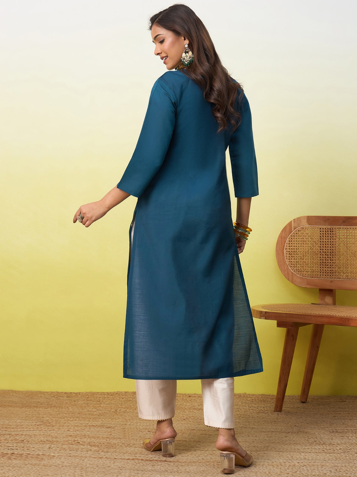 Teal Elegance Kurti