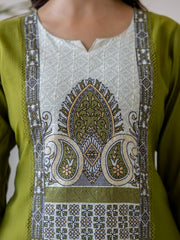Ziva Olive Printed Kurti