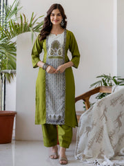 Ziva Olive Printed Kurti