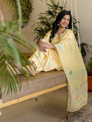Ivory Bloom Floral Embroidered Kurti Set