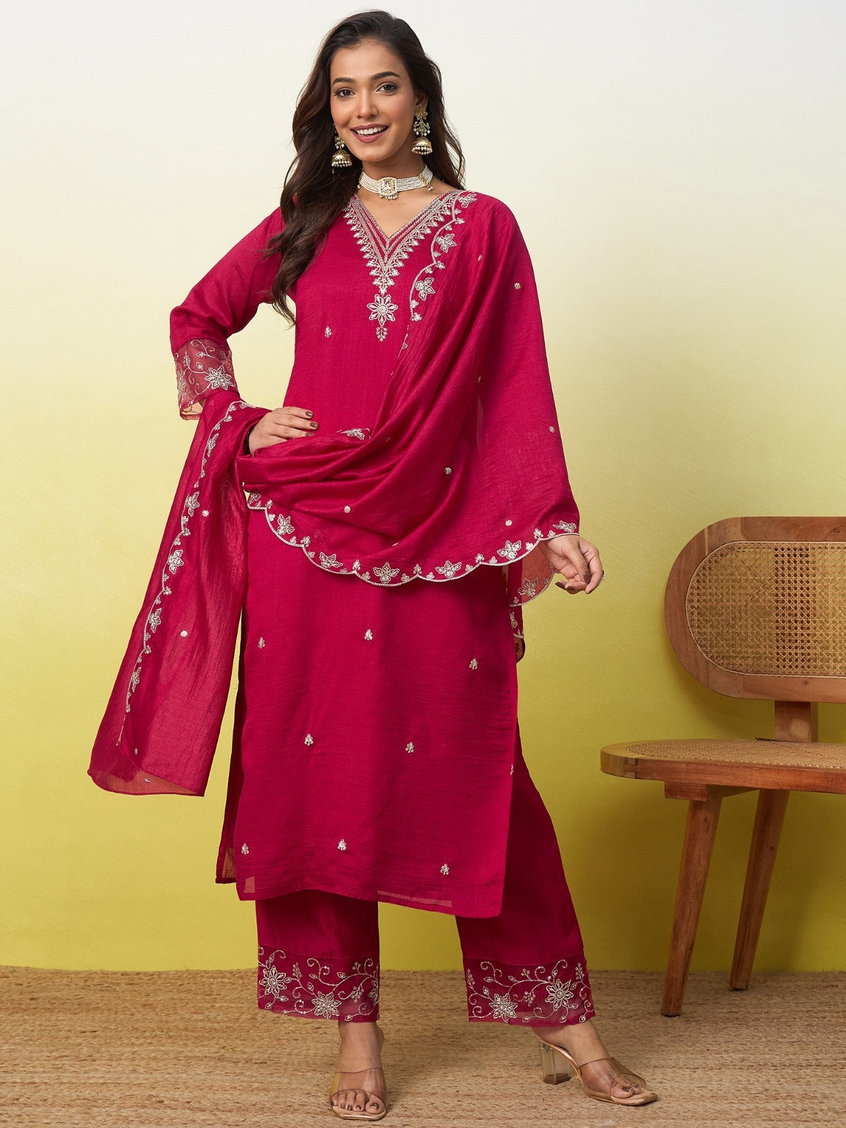 Rani Royale Embroidered Kurti Set