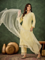 Ira Lemon Festive Kurta Set