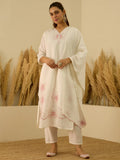 Ivory Papillon Embroidered Festive Set